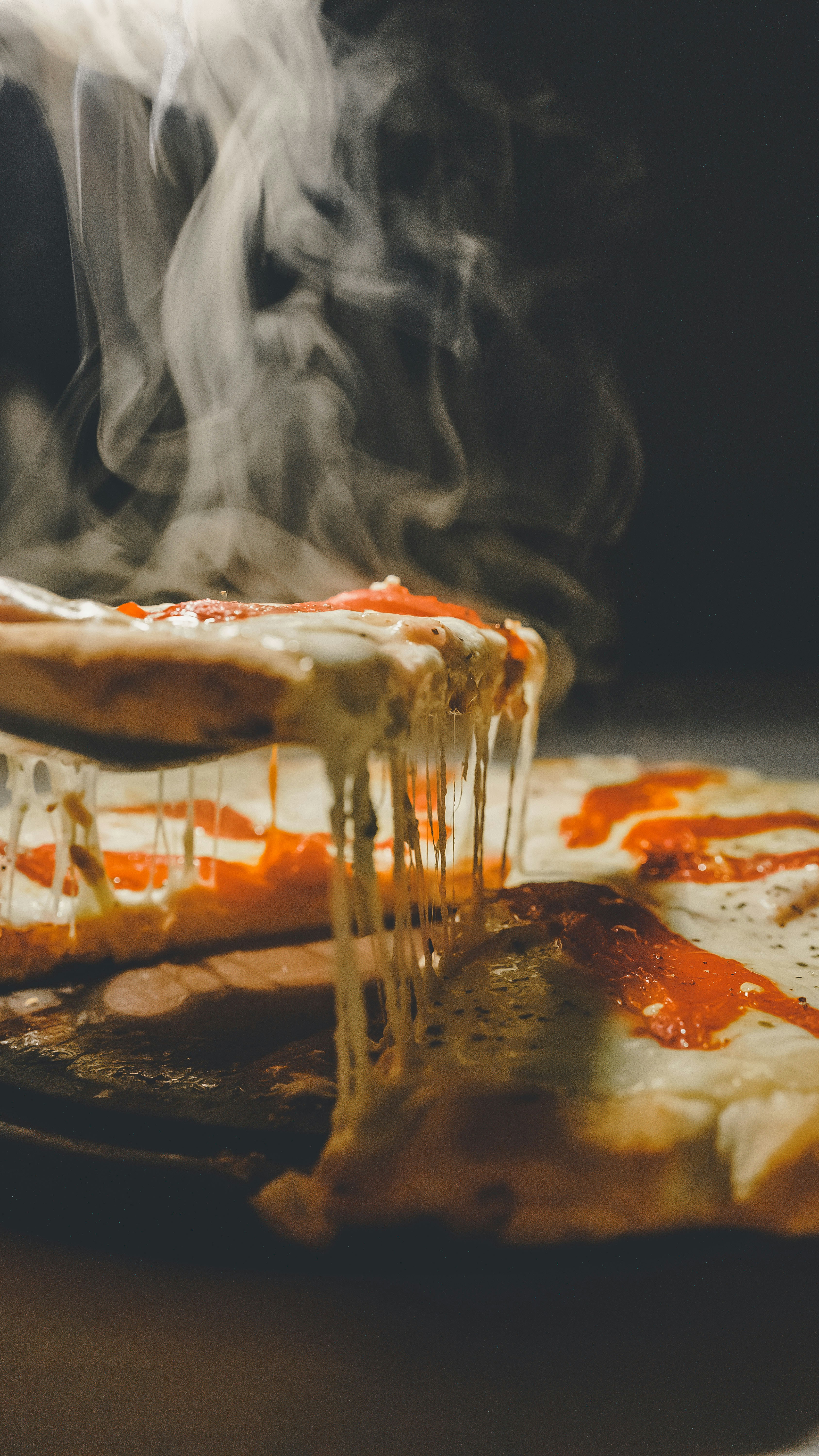 Family enjoying pizza